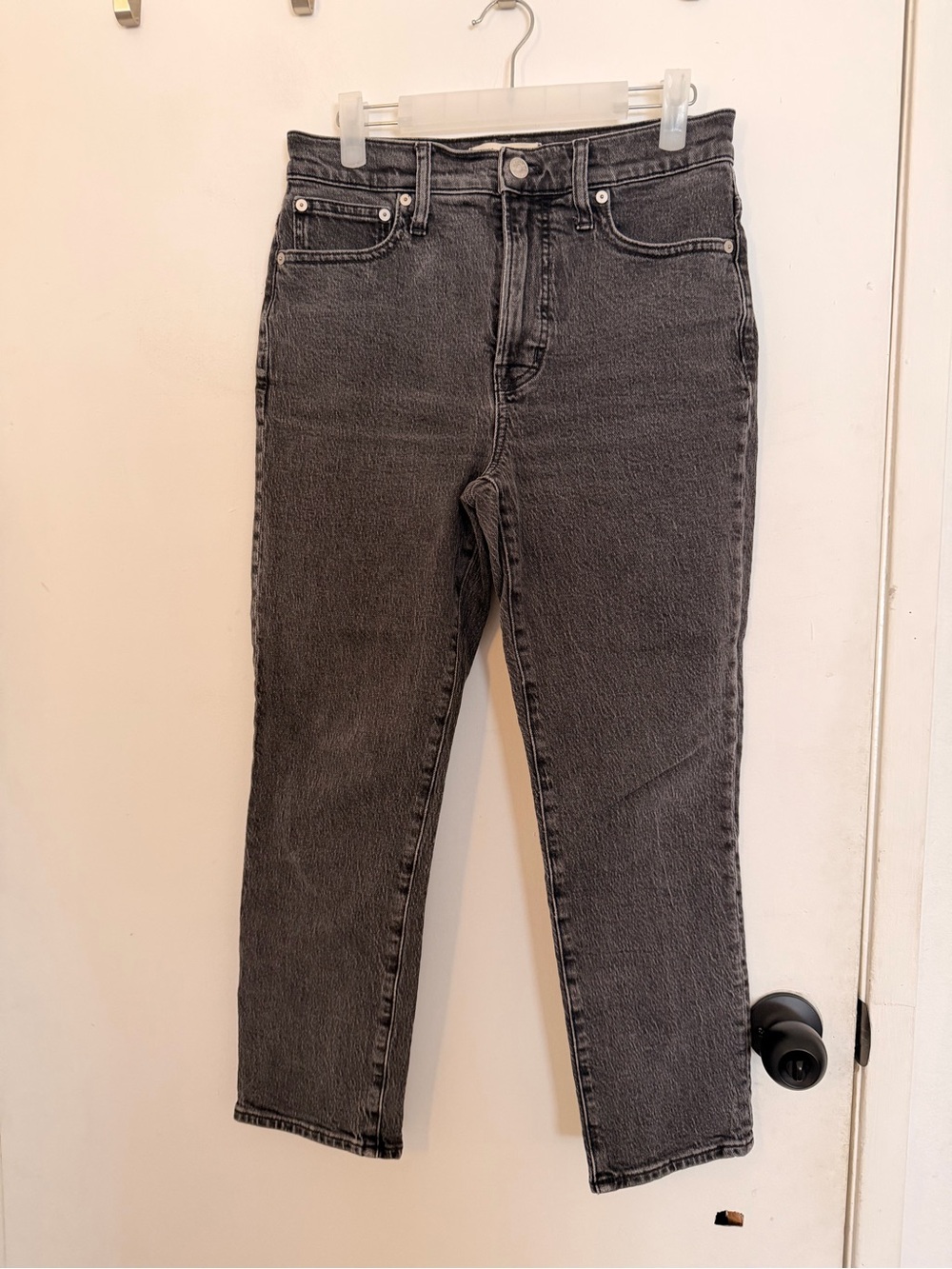 Madewell Grey Straight-Leg Jeans